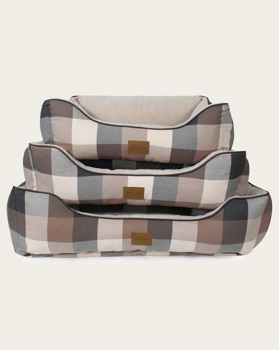 BLOCK PLAID PET BED - KUDDLER