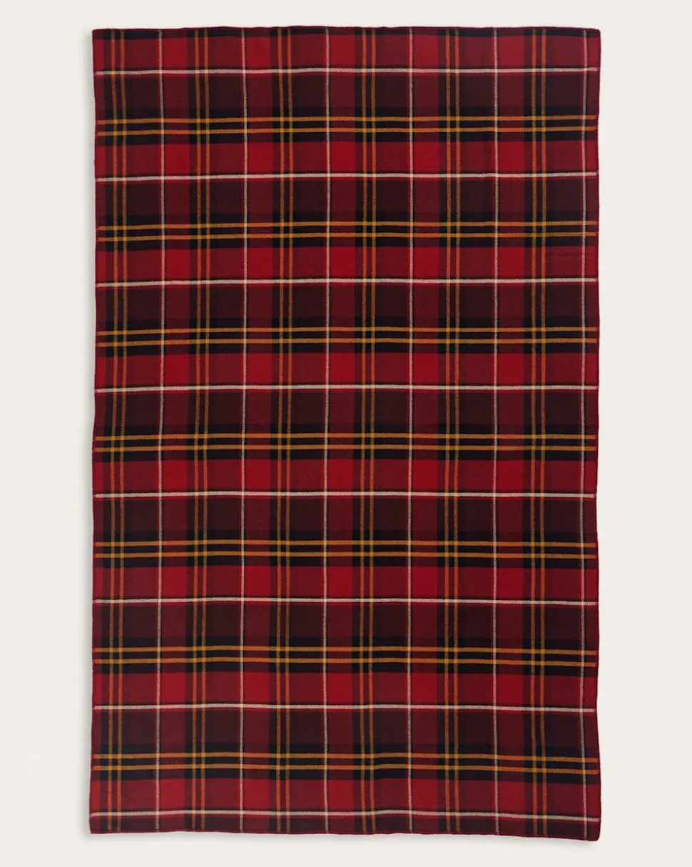 ECO-WISE WOOL PLAID/STRIPE BLANKET
