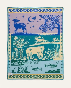 FOLK FOREST CRIB BLANKET