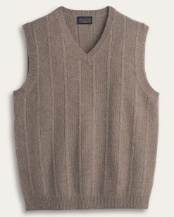 MEN'S MIXED STITCH MERINO SWEATER VEST