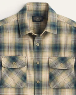 MEN'S PLAID BEACH SHACK COTTON SHIRT