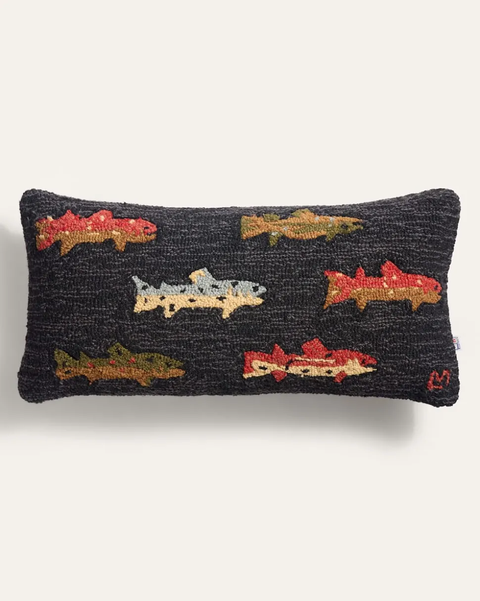 RIVER FISH HOOKED LUMBAR PILLOW